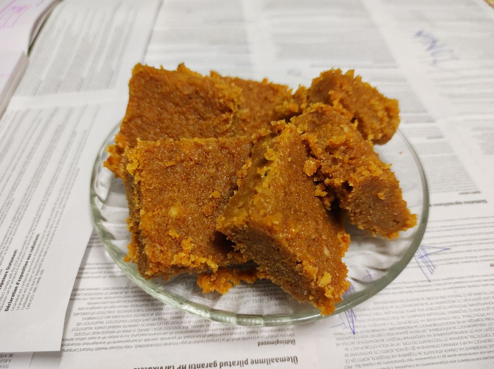 Besan barfi squares