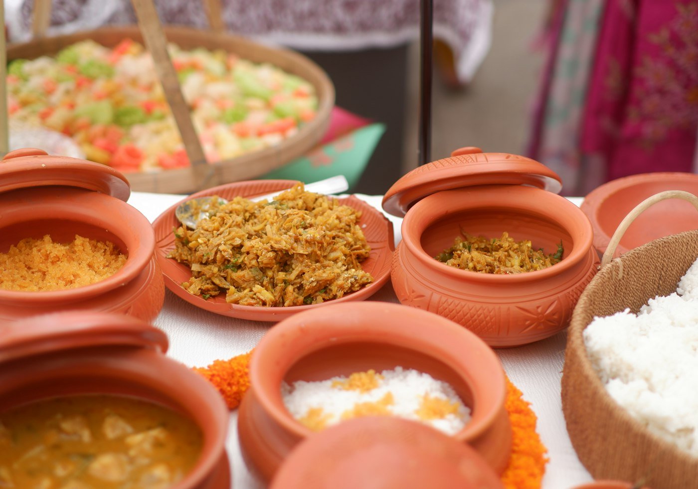 Family function catering served at a home celebration