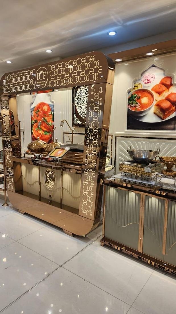 Live chaat counter station set up for service at an event